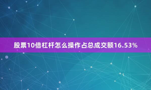 股票10倍杠杆怎么操作占总成交额16.53%